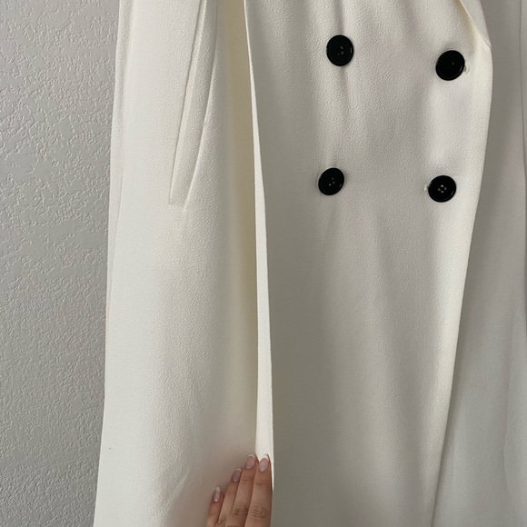 white dress with black buttons - Picture 6 of 10